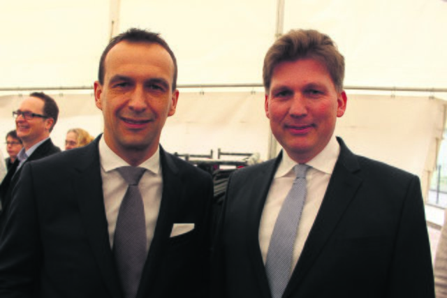 Die HBI-Geschäftsführer Sven Geertz (li.) und Dierk Heins
