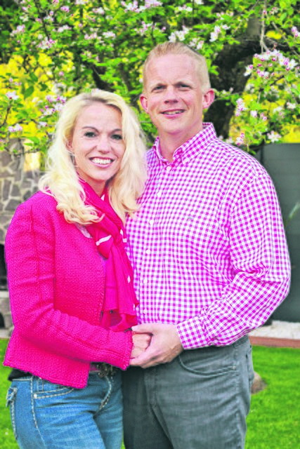 Das strahlende Königspaar Corinna und Lars Riebesell