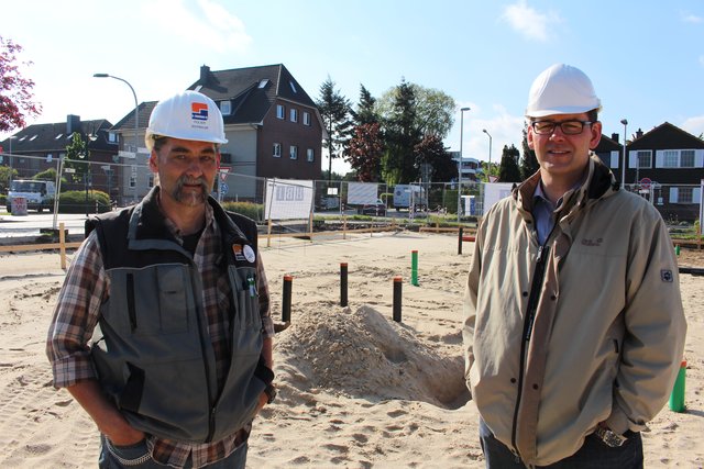 Polier Stefan Bierbaum und Projektleiter Oliver Schönfeld