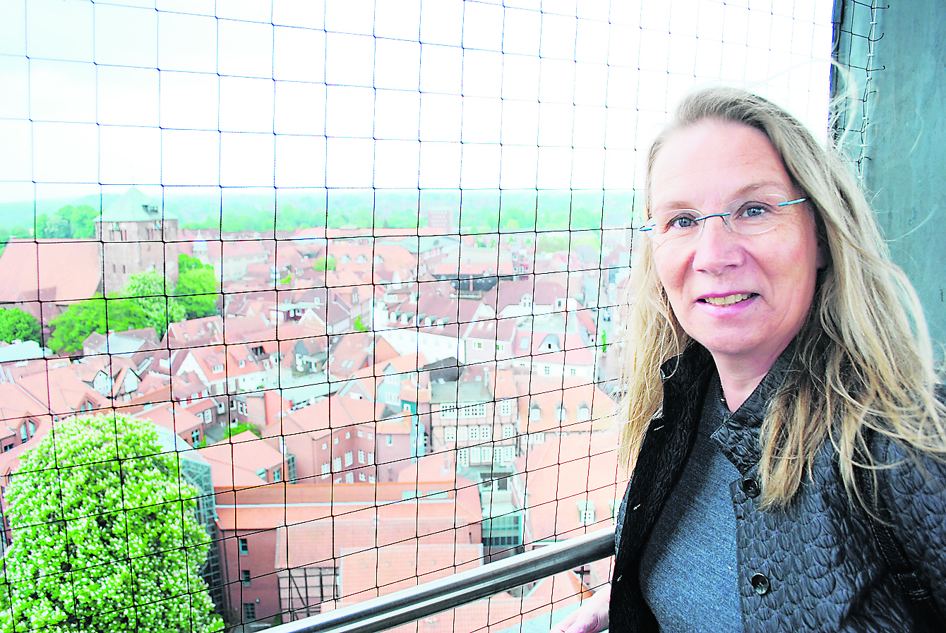 Christina Reimann sucht Ehrenamtliche, die Touristen auf den Turm begleiten