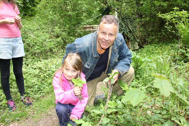 Die Natur  erkunden: Dieter Siegel erklärt Kindern die verschiedenen Waldpflanzen