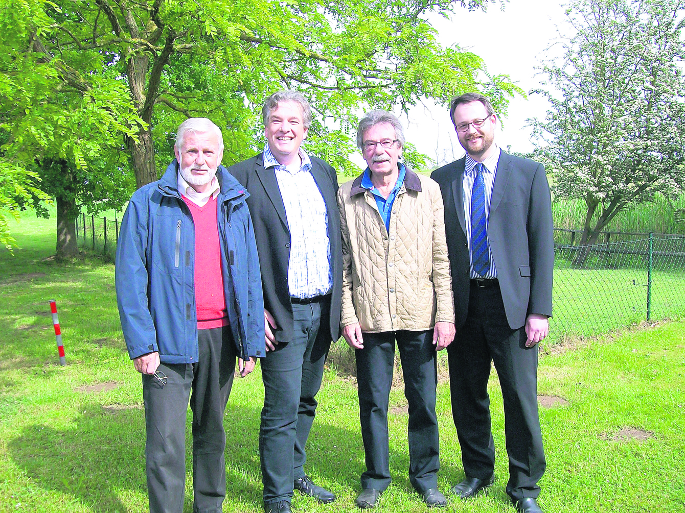 Engagieren sich für die Flüchtlinge (v. li.): Robert Schumann, Christoph Meyn, Rainer Zimbrich und Jan Abeska