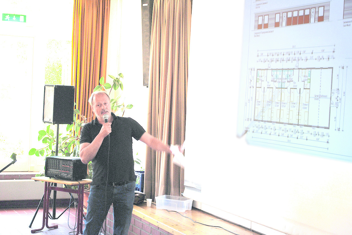 Erörterte die Unterkunftspläne: Architekt Thomas Block