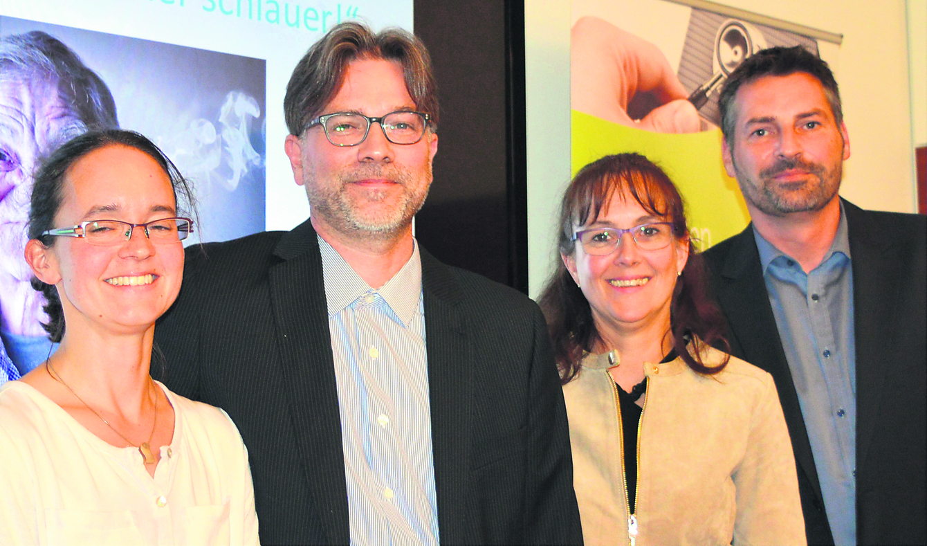 Die Experten (v. li.) Dr. med. Iris Baldauf, Andre Grote, Astrid Geschwindner und Stephan Haase informieren umfassend über Änderungen und Neuerungen