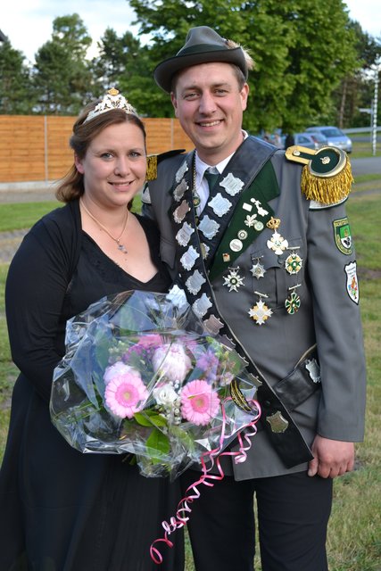 Das Königspaar Marcus, "die flinke Sohle" Tollmien mit Ehefrau Desirée