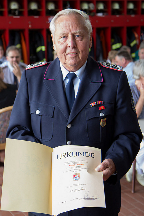 Wilhelm Beecken ist seit 60 Jahren Mitglied in der Freiwilligen Feuerwehr Bendestorf