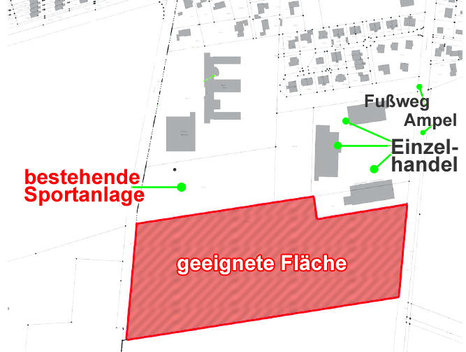 Laut Expertengutachten eignet sich die Fläche am Soltacker, um dort einen Sportplatz anzulegen