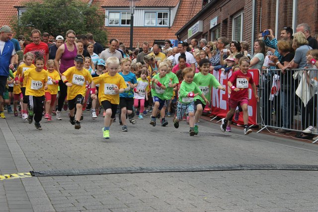 Der Startschuss zum Bambini-Lauf ist gefallen: Auch der Sportler-Nachwuchs war mit Feuereifer dabei | Foto: Stadtmarketing Harsefeld