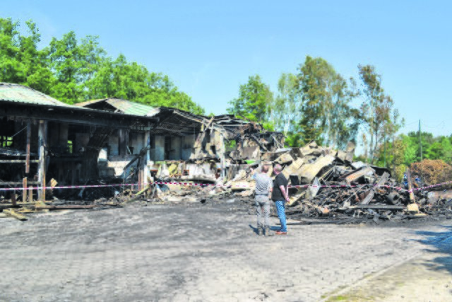 Am Montag wurde die Brandruine begutachtet