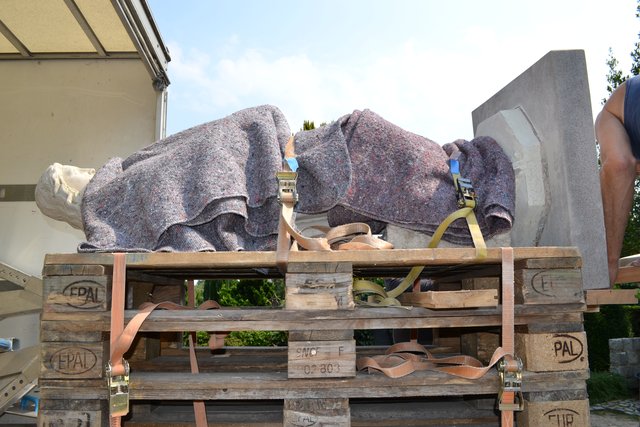 Gut verpackt ging's auf die Reise nach Brandenburg