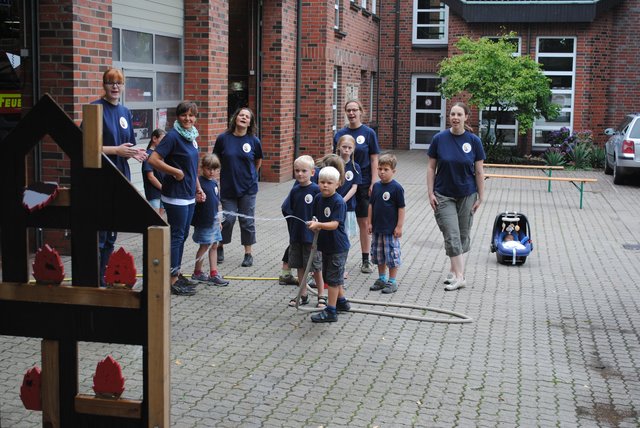 Früh übt sich: die Kinderfeuerwehr im "Einsatz"