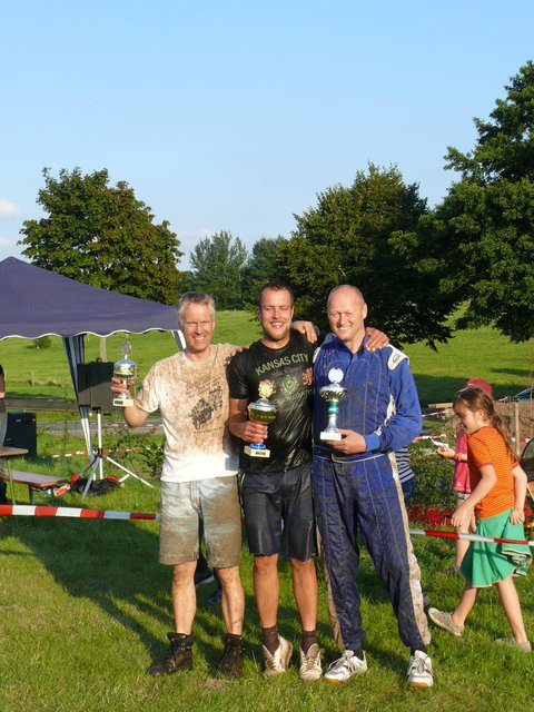 Die drei Erstplatzierten: (v. li.) Thies van Gunst, Arne Homann und Thomas Arndt | Foto: Duo-Klub Emsen