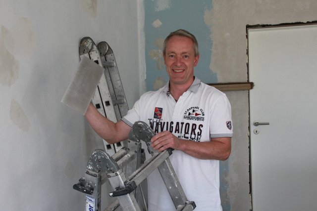 Stefan Roboom packte beim Renovieren mit an