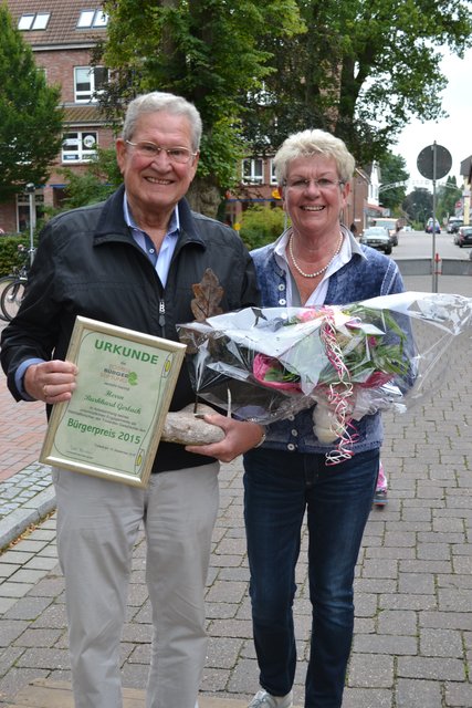 Bürgerpreisträger Burkhard Gerlach mit seiner Frau Ingrid