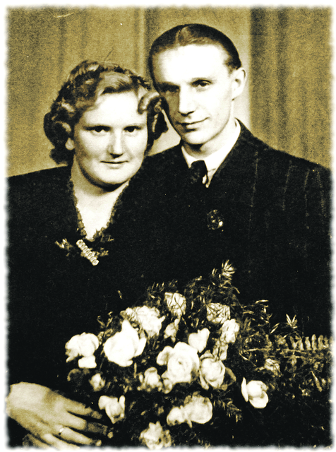 Dieses Foto entstand direkt nach der Trauung 1950