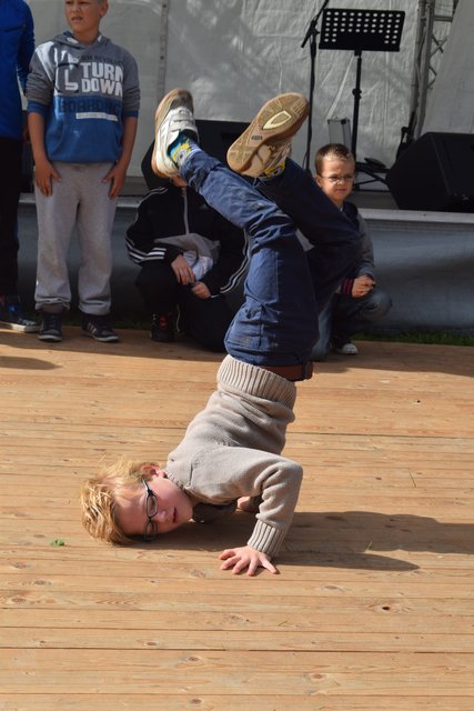 Dahlientag: Der Break-Dancer Elias (7) von der Tanzschule Erdley