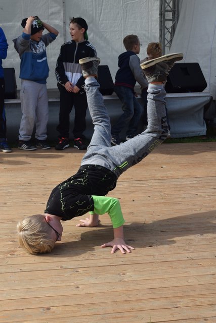 Dahlientag: Der Break-Dancer Dominik (9) von der Tanzschule Erdley