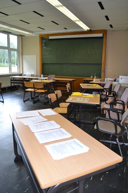 In diesem Raum erfolgt die Registrierung