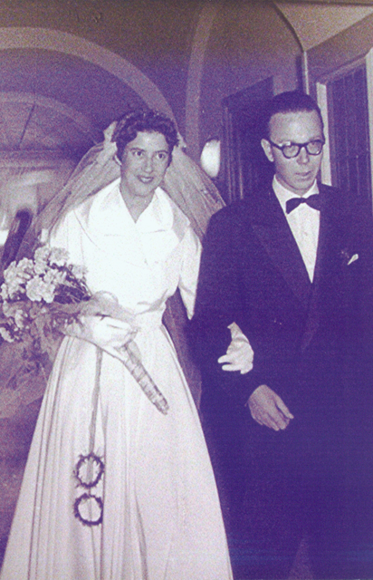Eine Traumhochzeit: das frischgebackene Ehepaar Bräuniger am 24. September 1955