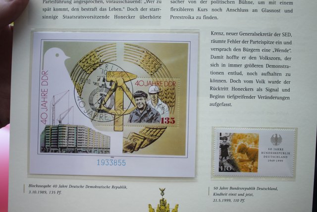 Die letzte Briefmarke aus sozialistischen Zeiten: 40 Jahre DDR