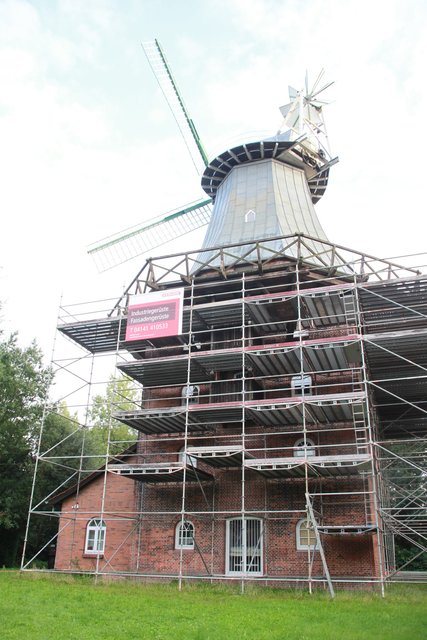 Baugerüst an der Mühle