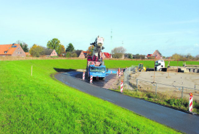 Die Moorender Straße: Hier wird innerhalb der kommenden zwei Jahre die A26-Brücke über die Este gebaut