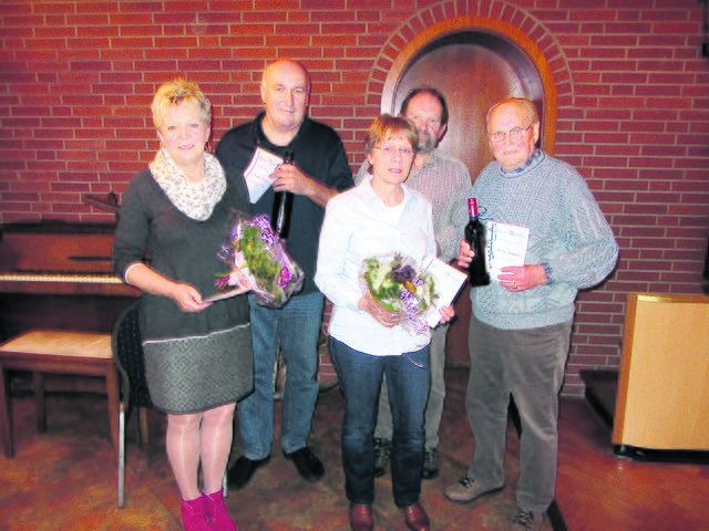 Wurden für 50 Jahre Mitgliedschaft geehrt (v. li.): Johanna Niepel, Armin Winkler, Heidi Erhorn, Jürgen Brunckhorst und Werner Frohnert