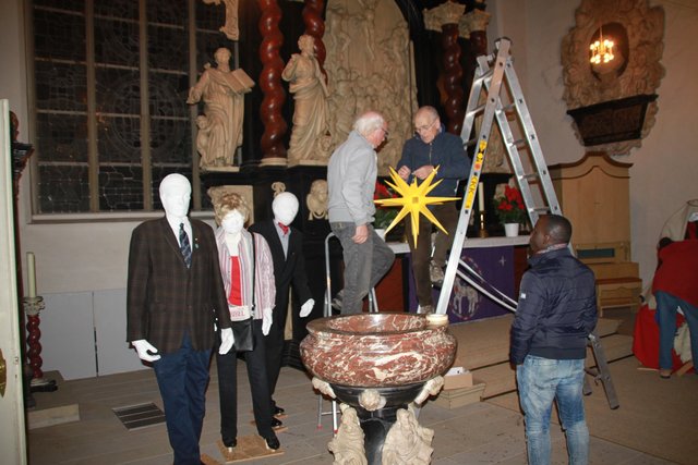 Aufbau der neuen Ausstellung