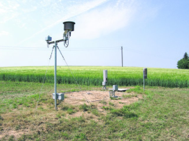 Eine Messstation des Deutschen Wetterdienstes