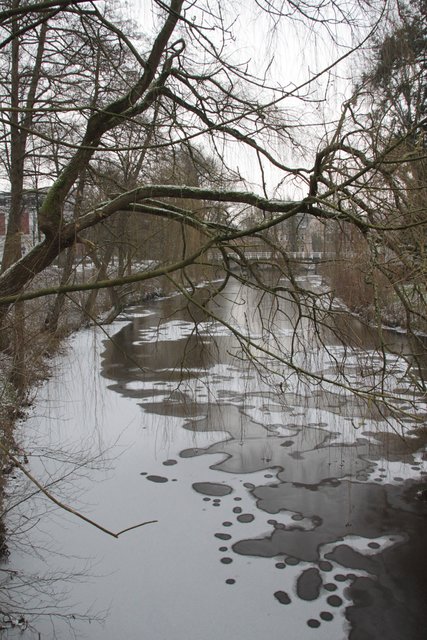 Winter-Idylle an den Wallanlagen in Stade