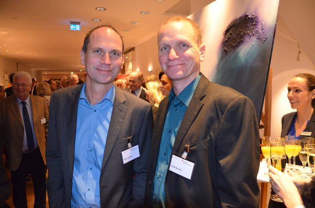 Helge und Hauke Beisner (re.) von der Firma Beisner Druck aus Buchholz