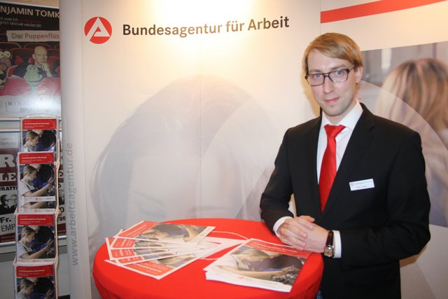 Anderé Voges von Jobecenter Buchholz war mit der Messe zurfrieden