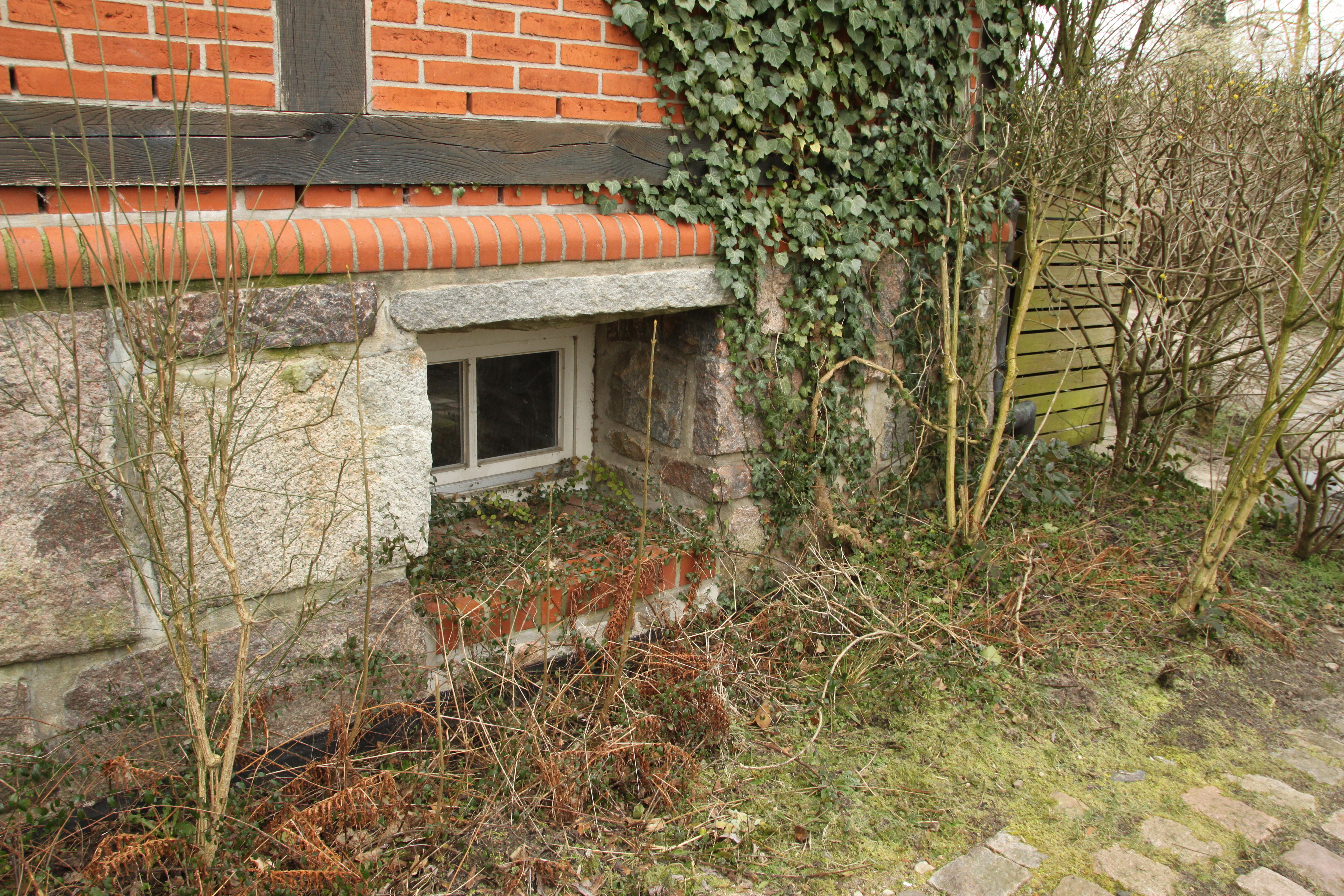 Das Kellerfenster von außen