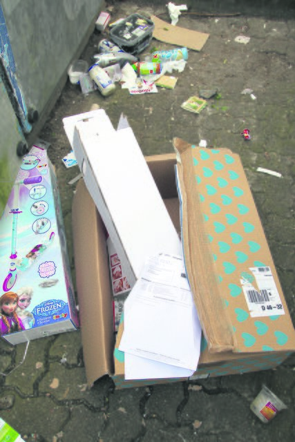 Warum landeten diese Verpackungen nicht im Container? Platz genug war vorhanden