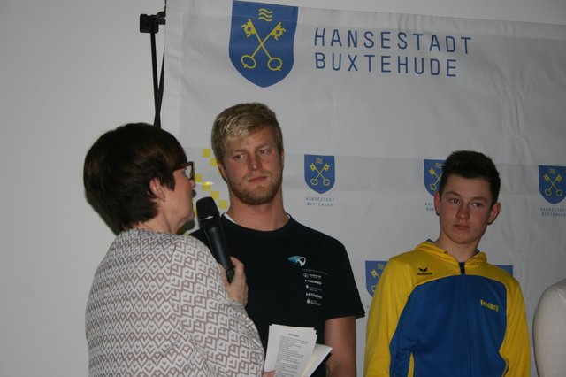 Steffen Deible kam mit den BSV-Schwimmern auf die Bühne