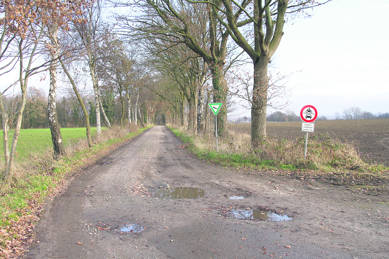 Der Heuweg in Dollern ist sanierungsbedürftig