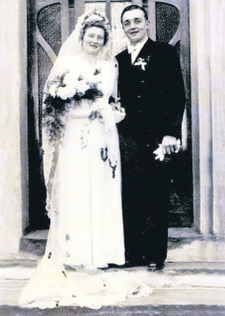 Das Paar bei der Hochzeit im Jahr 1951