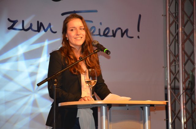 Isabelle Grundt hob in ihrer Rede das Engagement ihres Vaters Holger Grundt hervor