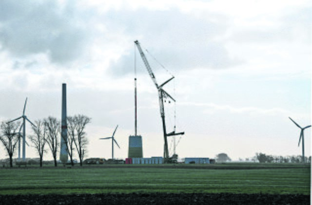 Bauarbeiten im Windpark Drochtersen