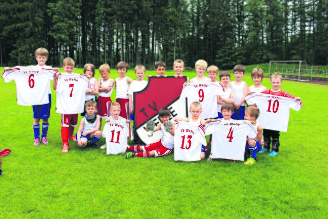 Die kleinen Kicker der Jahrgänge 2008 und 2009 des TV Welle hoffen auf neue Mitspieler