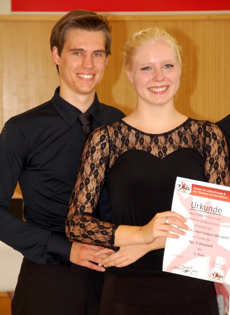 Jean Frederic Westphal und Lena Keim (1. TC Winsen) siegten im Landesfinale | Foto: Kühl