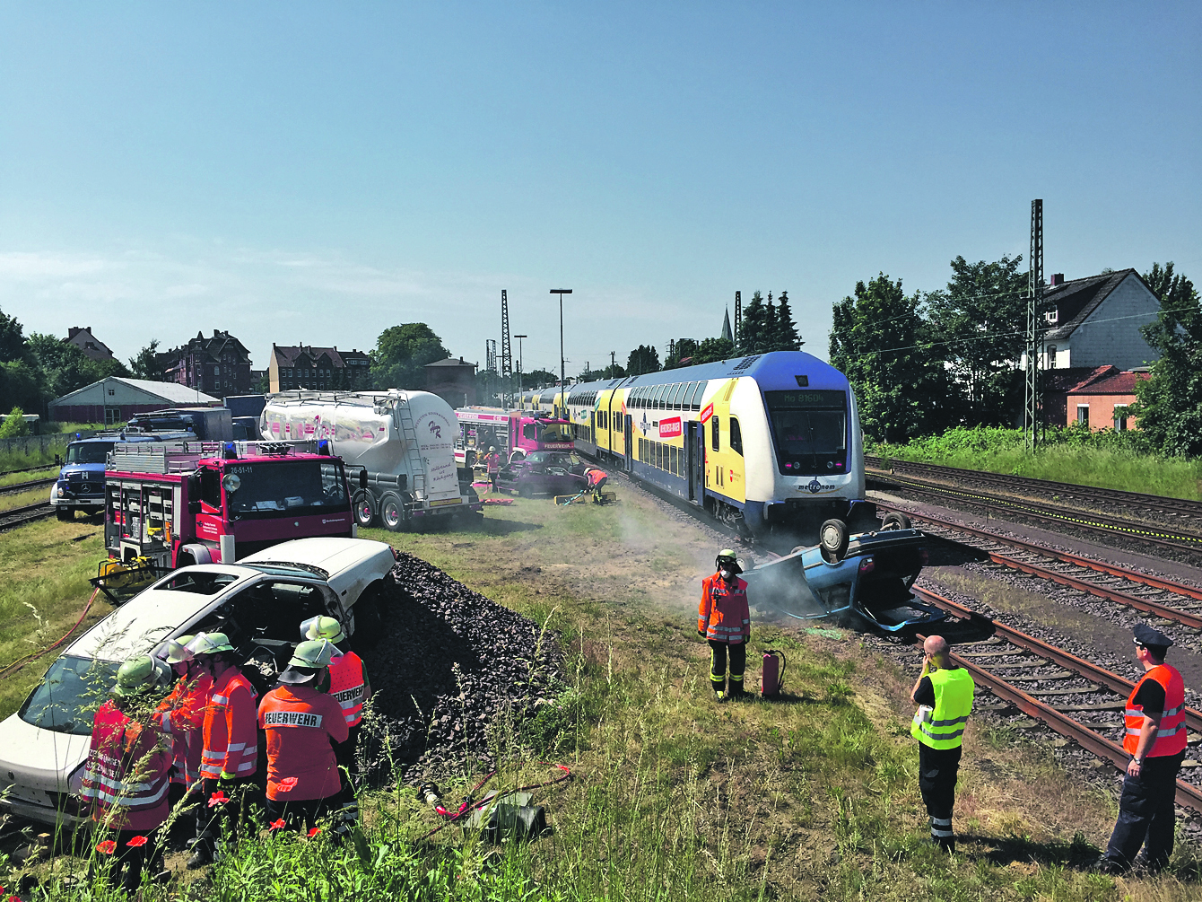 Unter realistischen Bedingungen übten die Rettungskräfte jetzt für den Notfall