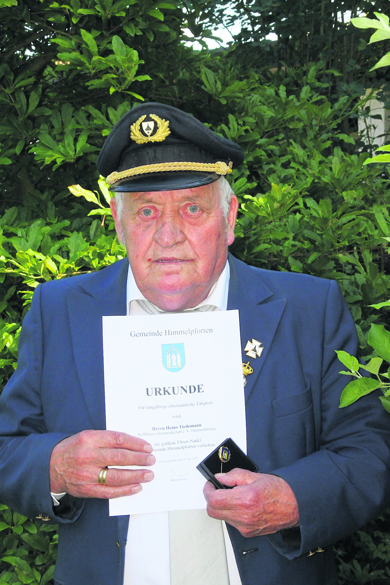 Stolz auf die Auszeichnung: Heino Tiedemann