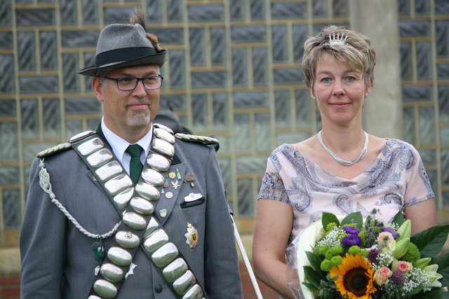 Schützenkönig Jörn Bargmann und seine Gattin Jutta schauen auf ein ereignisreiches Jahr zurück