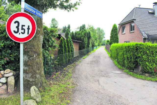 Die Zufahrt zum Itzenbütteler Kirchfeld