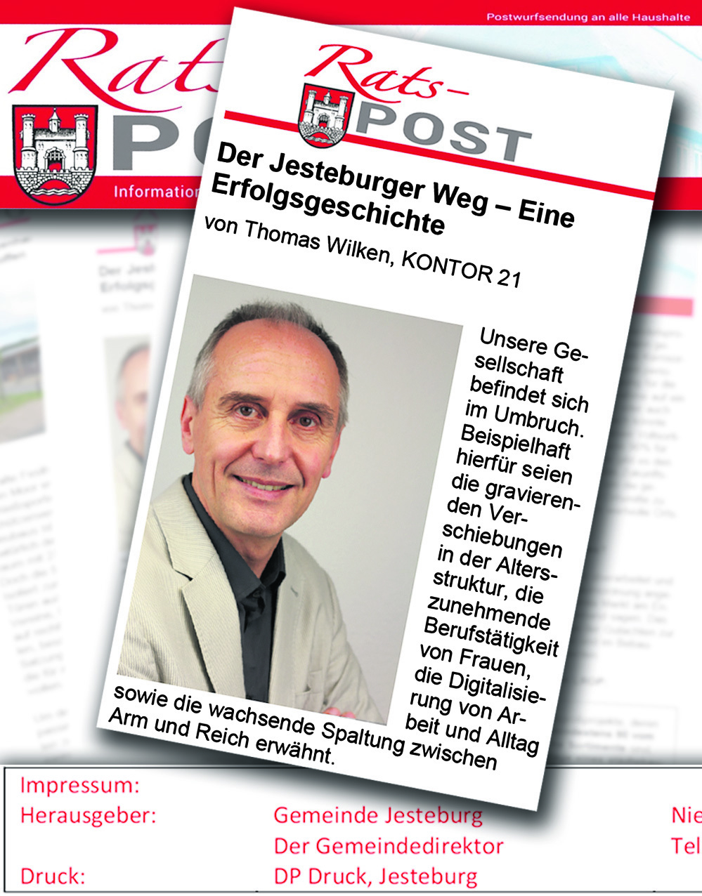 Gibt Anlass für Spekulationen: die „Rats-Post“. Laut Impressum zeichnet Gemeindedirektor Hans-Heinrich Höper für das Blatt verantwortlich