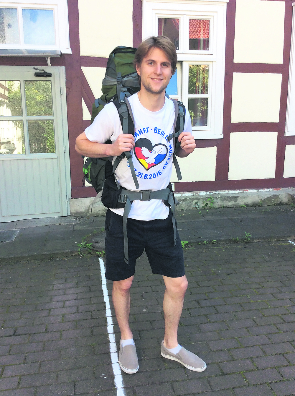 Mit Rucksack auf Tour: Alexander Steffens