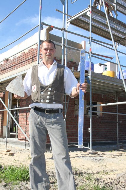 Profi auf dem Bau: Maurermeister Alexander Stang ist zufrieden mit der Berufswahl