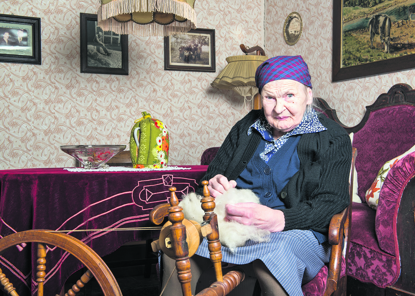 Magda Meyer verkleidete sich als Spinnerin