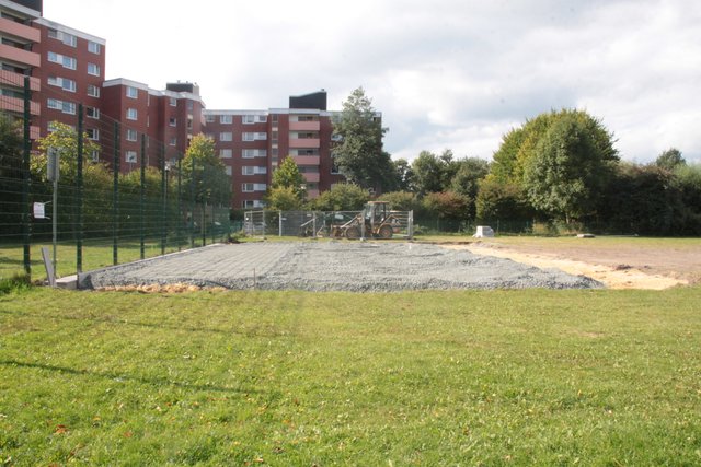Ende Oktober soll das Spielfeld eingeweiht werden